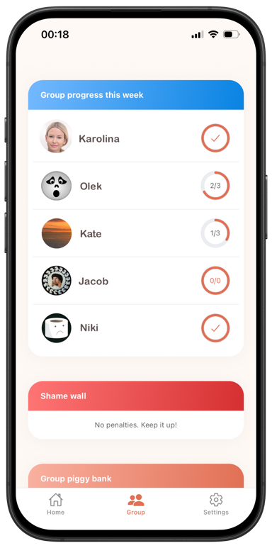 group screen